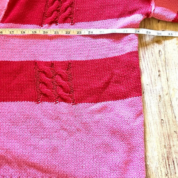 NWT,Anthro’s Oddy,Pink & Red Striped Oversized Sweater,Soft, Strechy, Size 1X - Picture 12 of 13